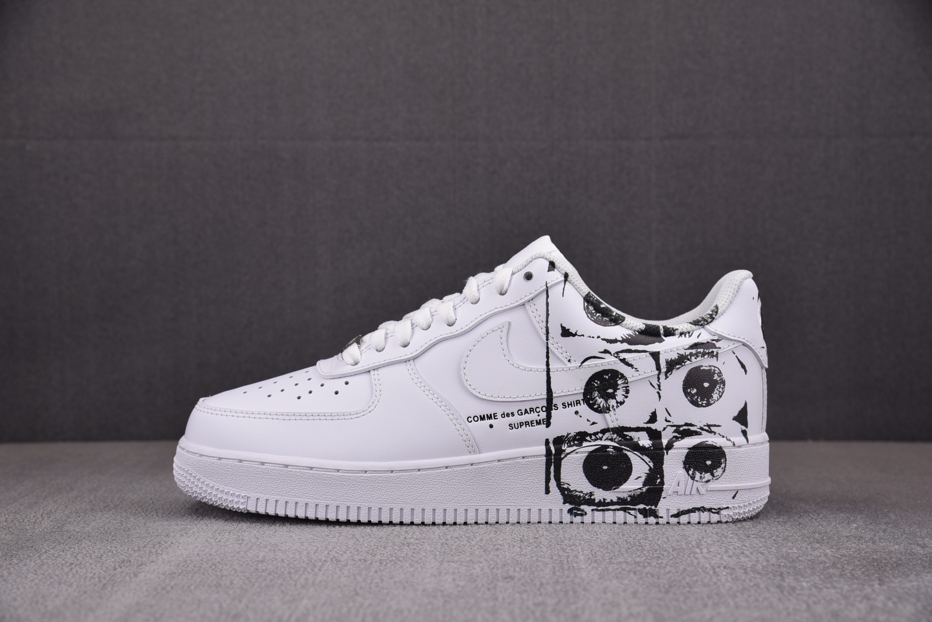 【G】CDG x Supreme x NK AF 1 Supreme Comme Des Garcons Shirt 三方联名 白黑涂鸦 923044-100